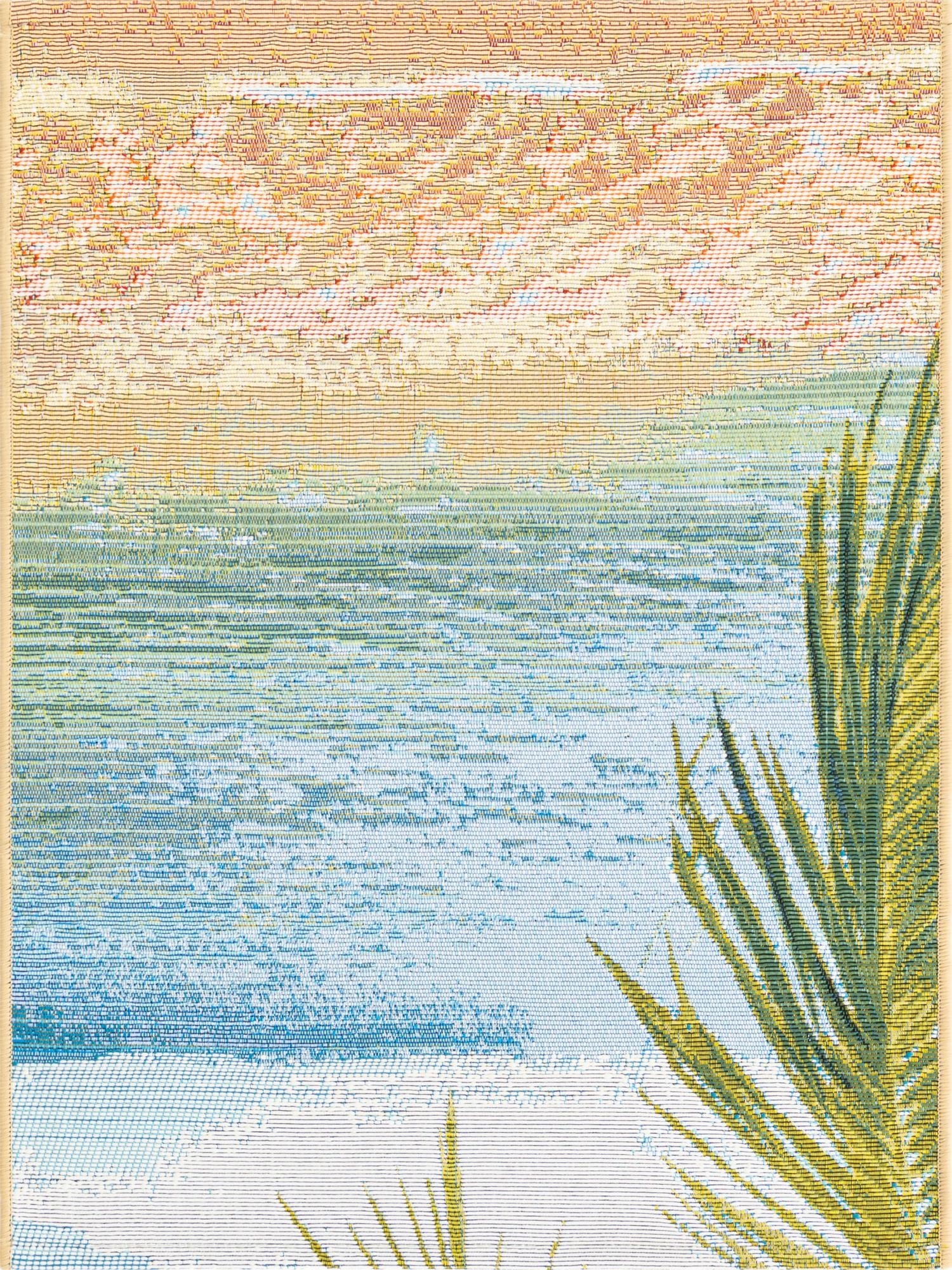  2' x 3'  Washable Coastal Indoor / Outdoor Rug