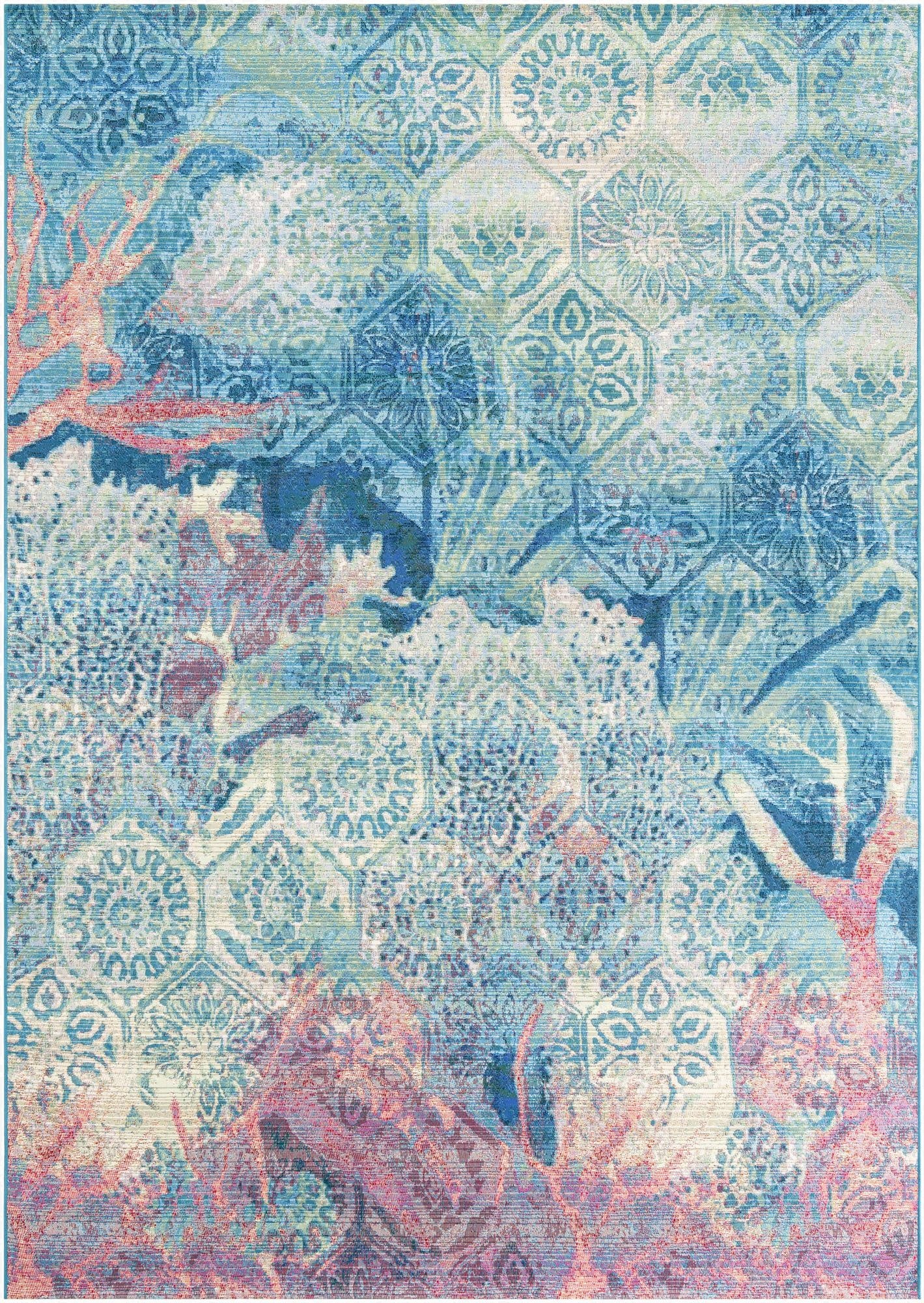  7' x 10'  Washable Coastal Indoor / Outdoor Rug