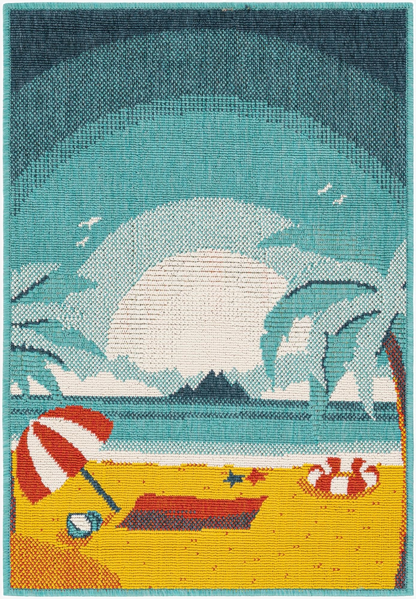  2' x 3'  Washable Coastal Indoor / Outdoor Rug