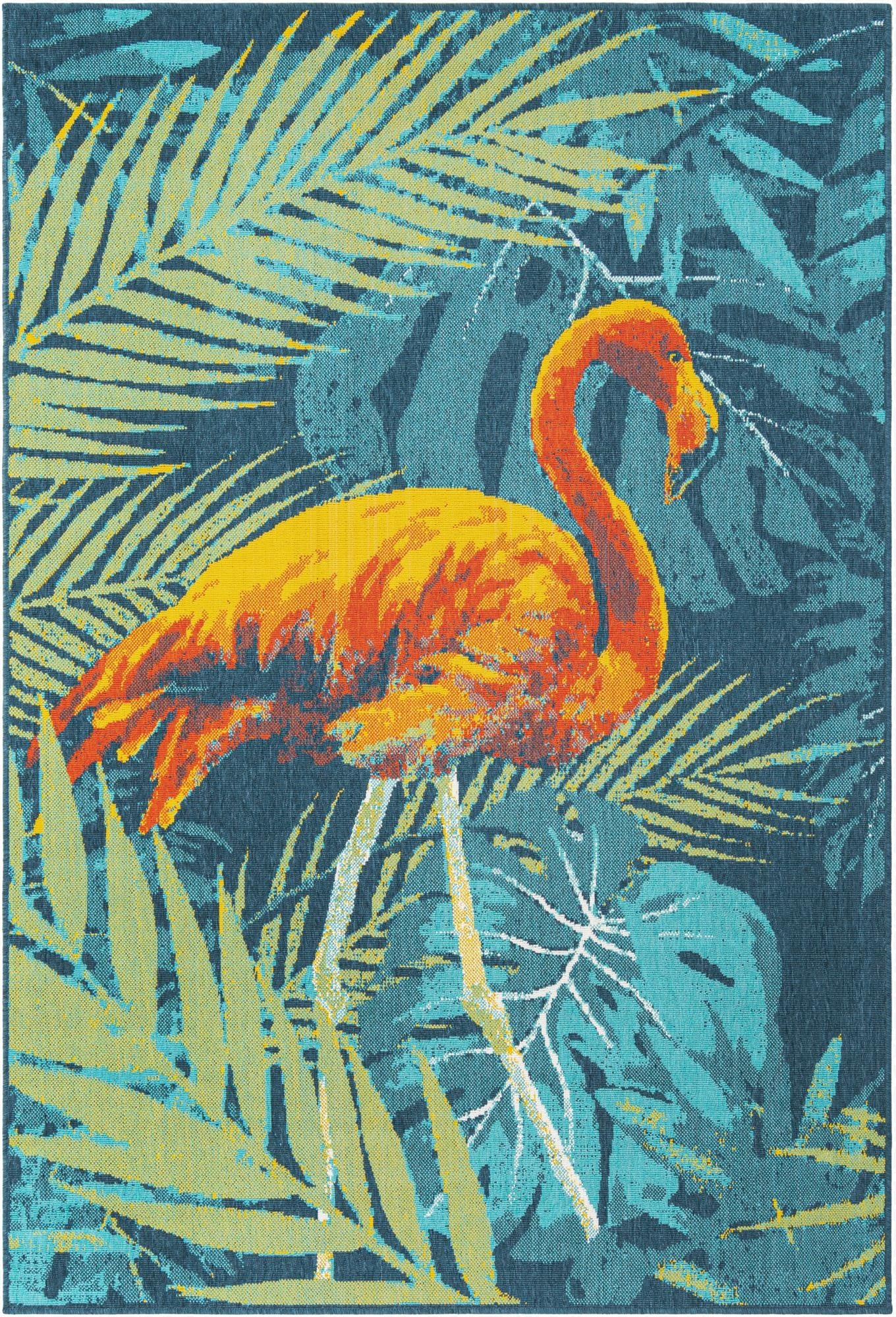  6' x 9'  Washable Coastal Indoor / Outdoor Rug