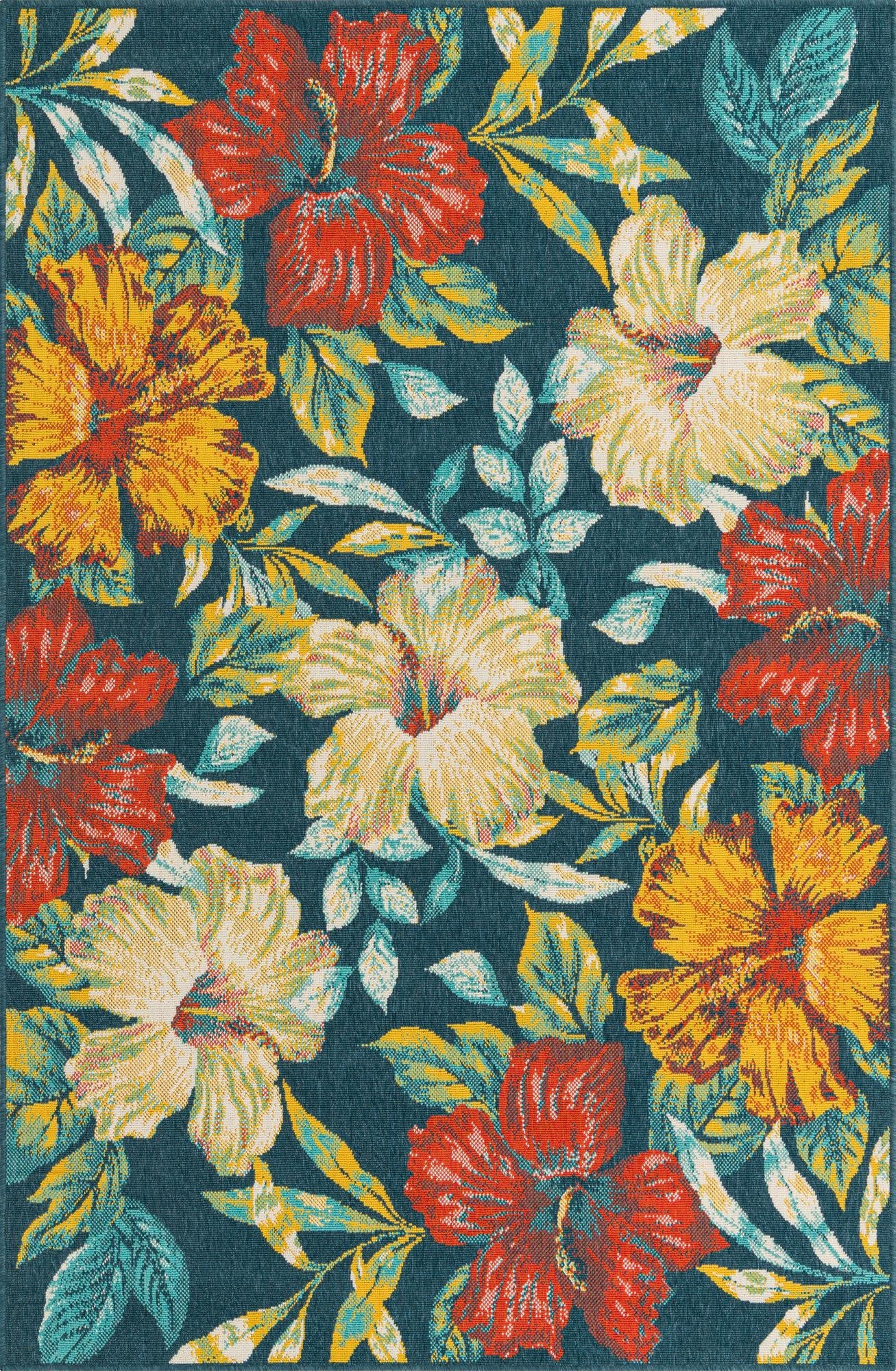 Primary image  5' 3 x 8'  Washable Coastal Indoor / Outdoor Rug