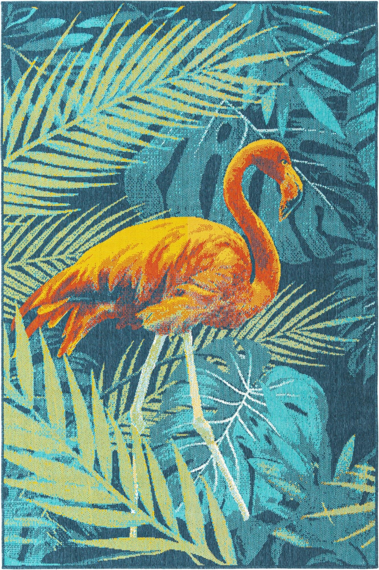  5' 3 x 8'  Washable Coastal Indoor / Outdoor Rug