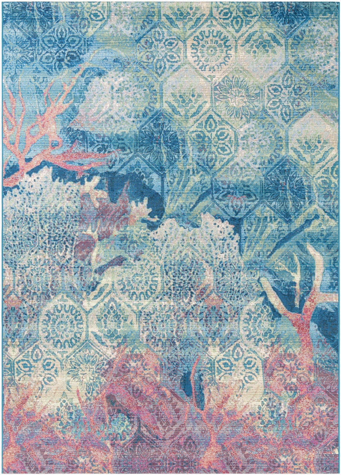  7' 10 x 11'  Washable Coastal Indoor / Outdoor Rug