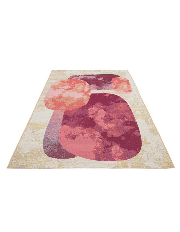 Detail image of  5' 3 x 7' 6  Washable Modern Indoor / Outdoor Rug