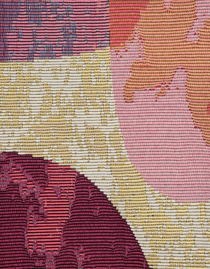 Detail image of  5' 3 x 7' 6  Washable Modern Indoor / Outdoor Rug