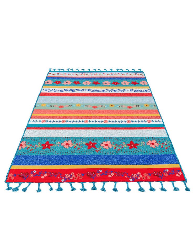 Detail image of 5' x 6' 8 Washable Modern Indoor / Outdoor Rug
