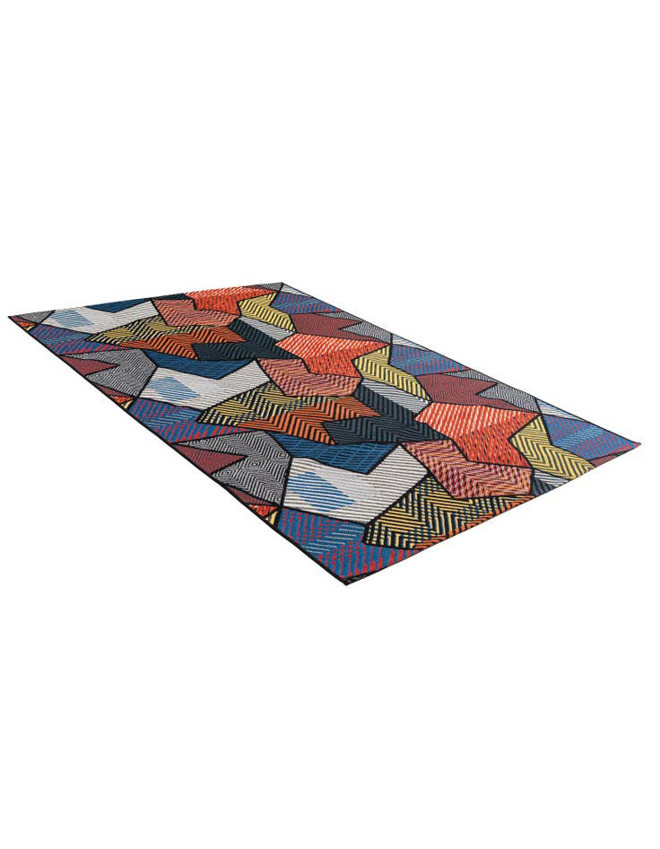 Detail image of  5' 3 x 7' 8  Washable Modern Indoor / Outdoor Rug