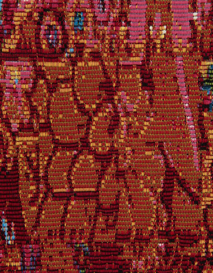 Detail image of  5' 2 x 7' 9  Washable Modern Indoor / Outdoor Rug