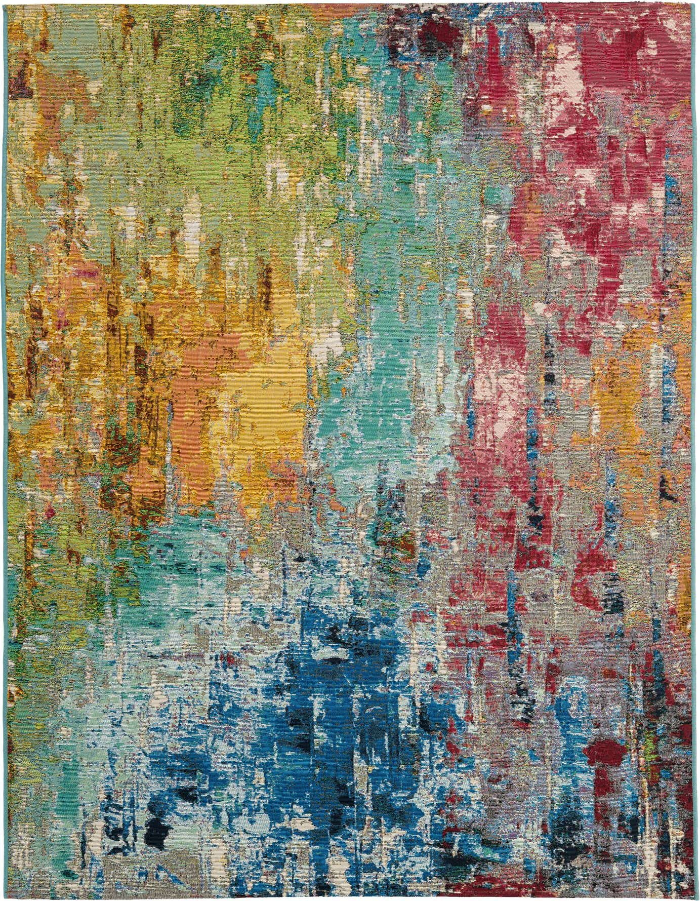 Primary image  5' 3 x 7' 8  Washable Modern Indoor / Outdoor Rug