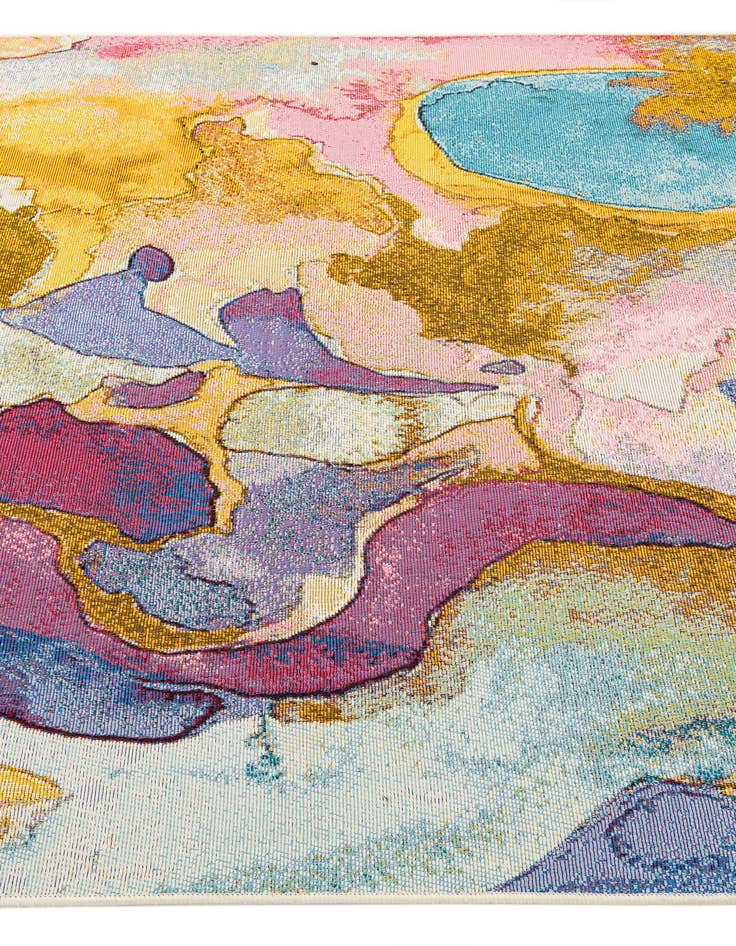 Detail image of  5' 3 x 7' 9  Washable Modern Indoor / Outdoor Rug