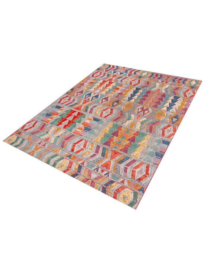 Multicolor 10' x 12' Washable Modern Indoor / Outdoor Rug | Rugs.com