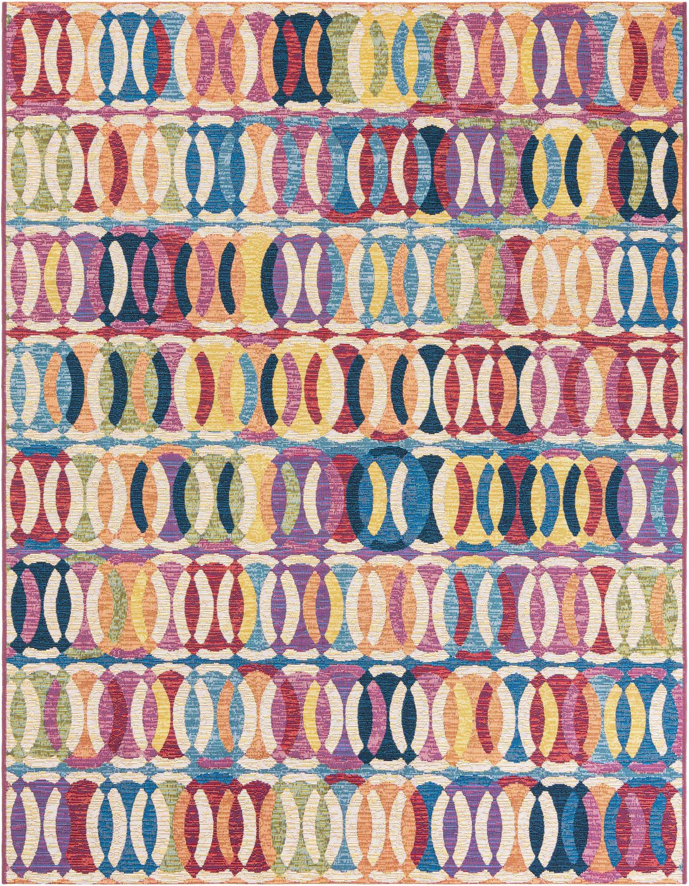 Primary image  5' 3 x 8'  Washable Modern Indoor / Outdoor Rug