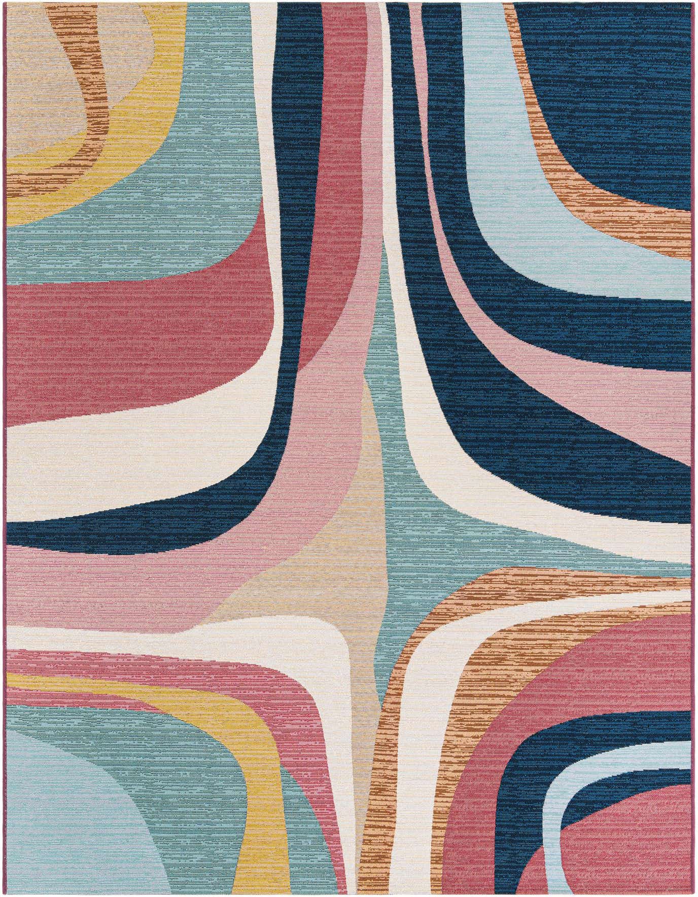 Primary image  6' x 9'  Washable Modern Indoor / Outdoor Rug