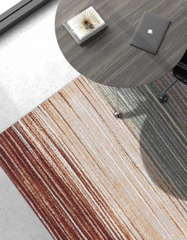 Detail image of  4' x 6'  Washable Modern Indoor / Outdoor Rug