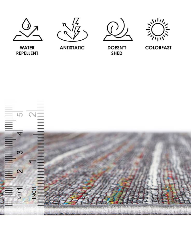 Detail image of  4' x 6'  Washable Modern Indoor / Outdoor Rug