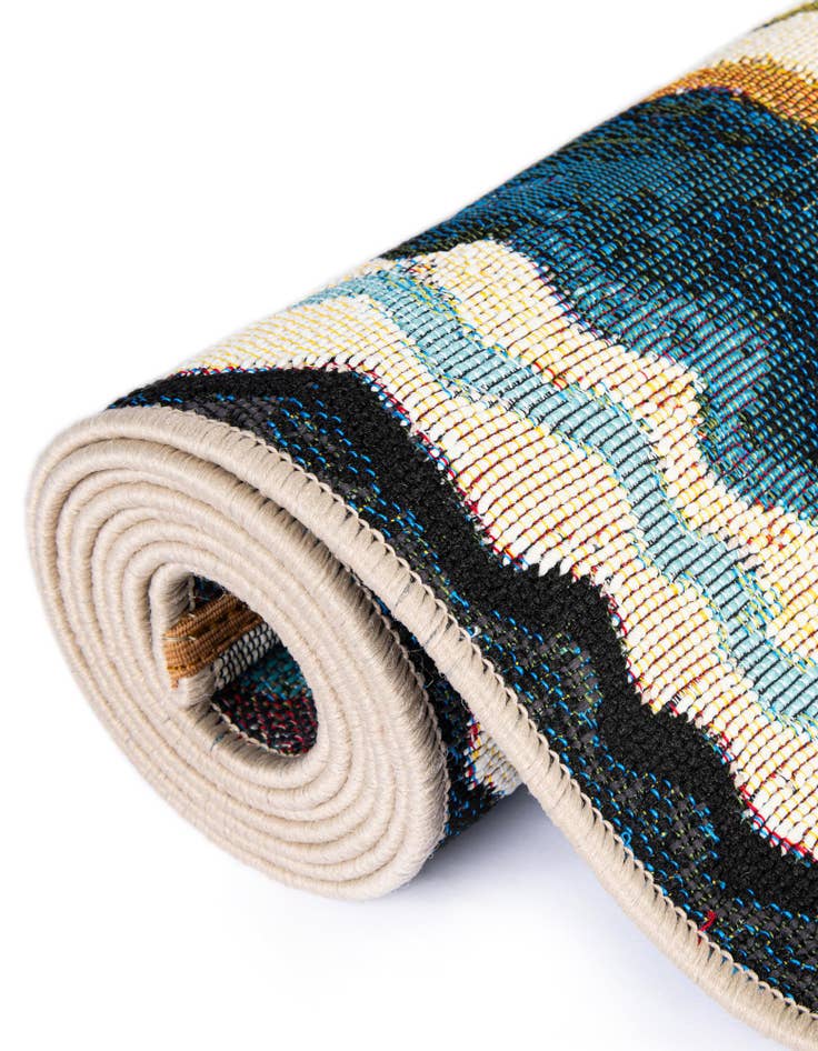 Detail image of  4' x 6'  Washable Modern Indoor / Outdoor Rug