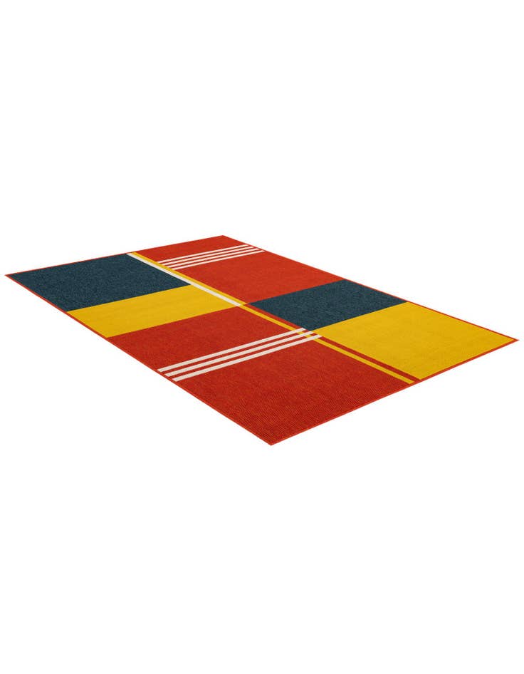 Detail image of  4' x 6'  Washable Modern Indoor / Outdoor Rug