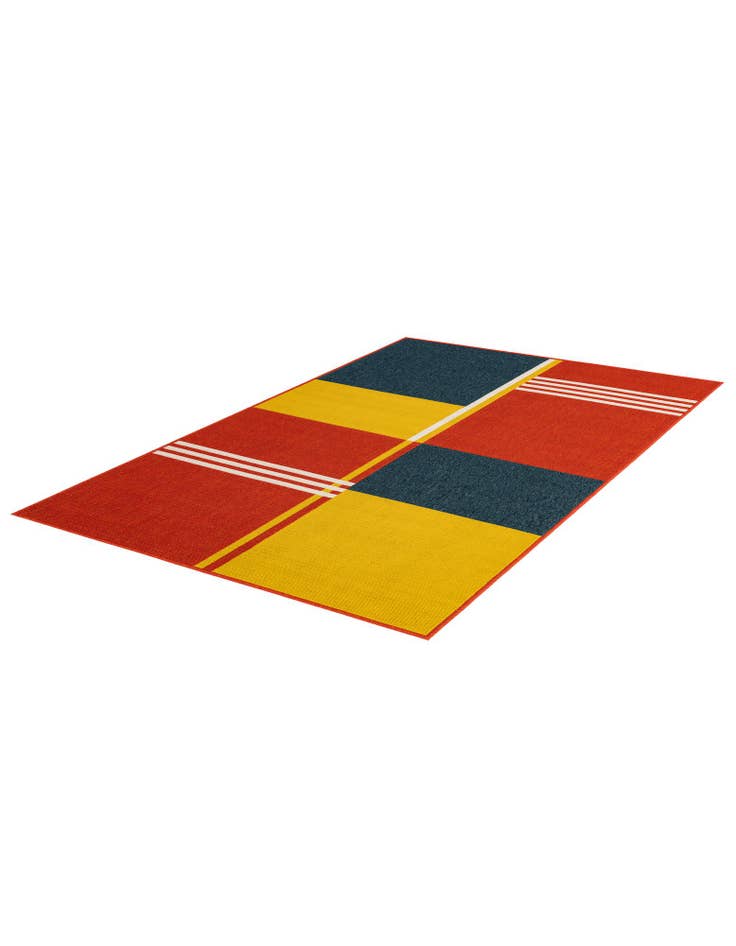 Detail image of  4' x 6'  Washable Modern Indoor / Outdoor Rug