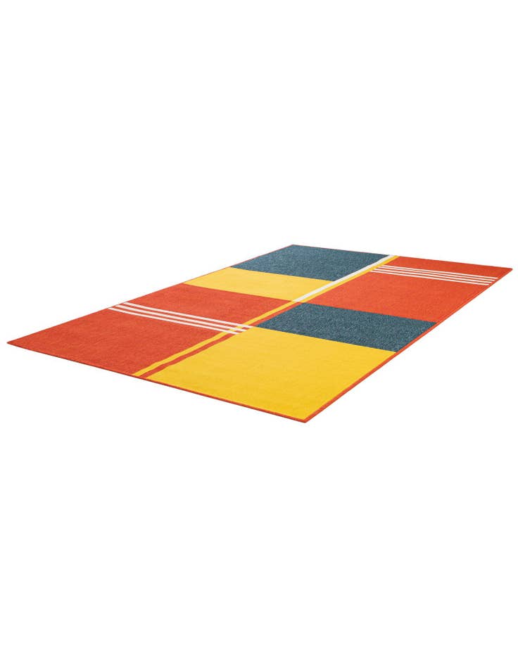 Detail image of  5' 3 x 8'  Washable Modern Indoor / Outdoor Rug