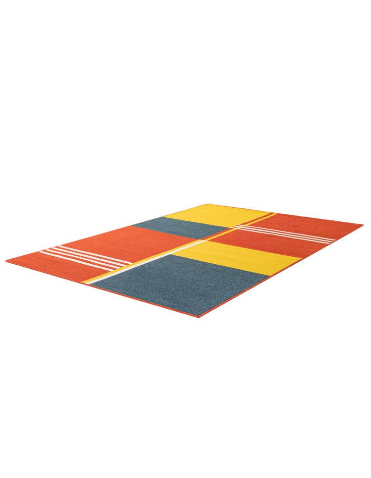 Detail image of  6' x 9'  Washable Modern Indoor / Outdoor Rug