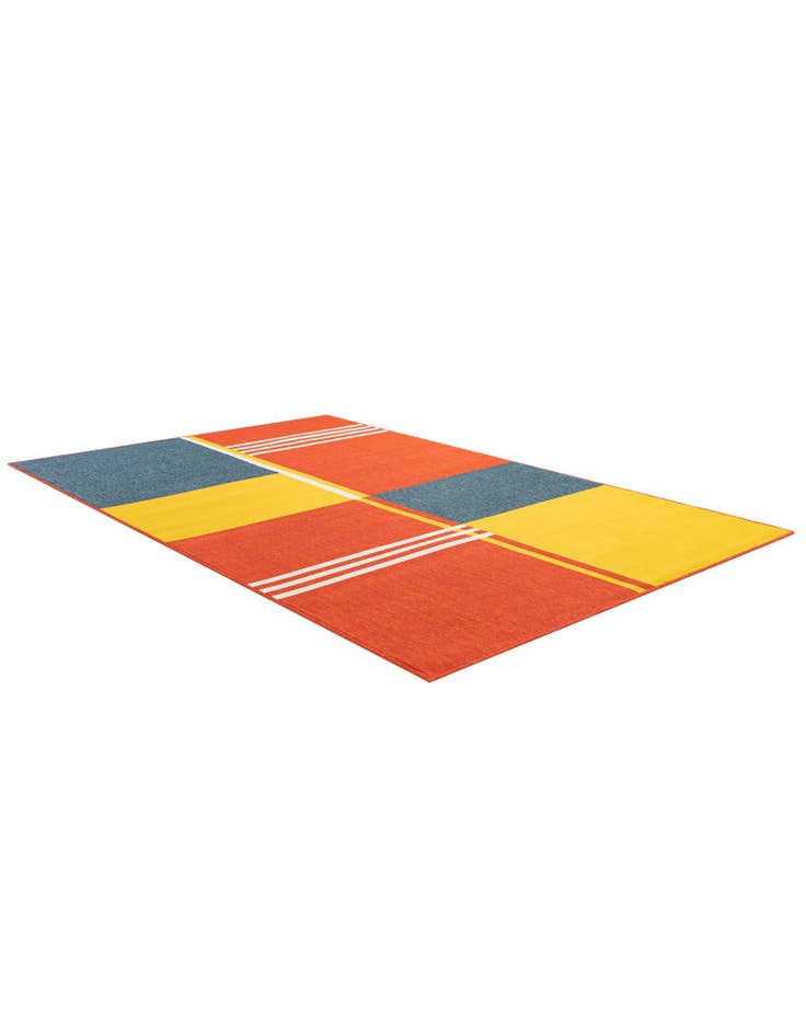 Detail image of  6' x 9'  Washable Modern Indoor / Outdoor Rug