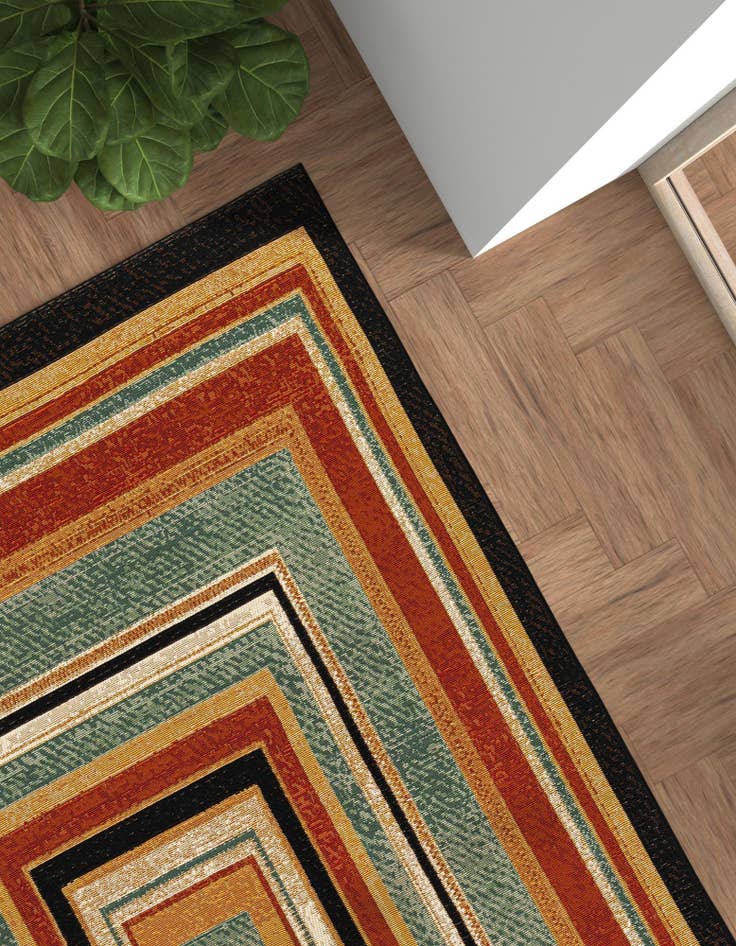 Detail image of  2' x 3'  Washable Modern Indoor / Outdoor Rug