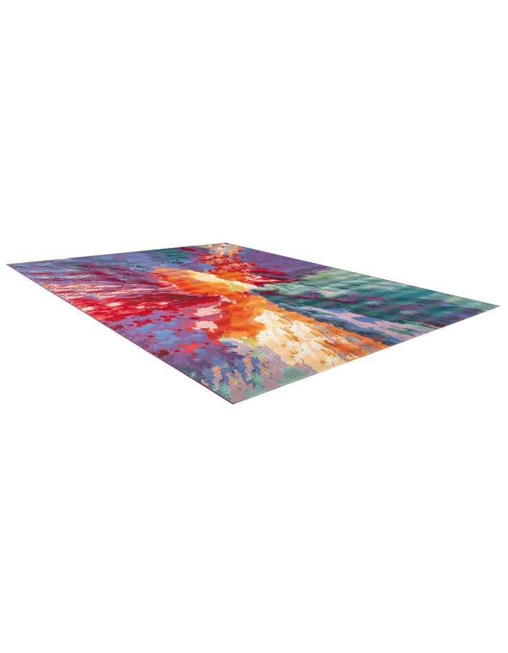 Detail image of  9' x 12'  Washable Modern Indoor / Outdoor Rug