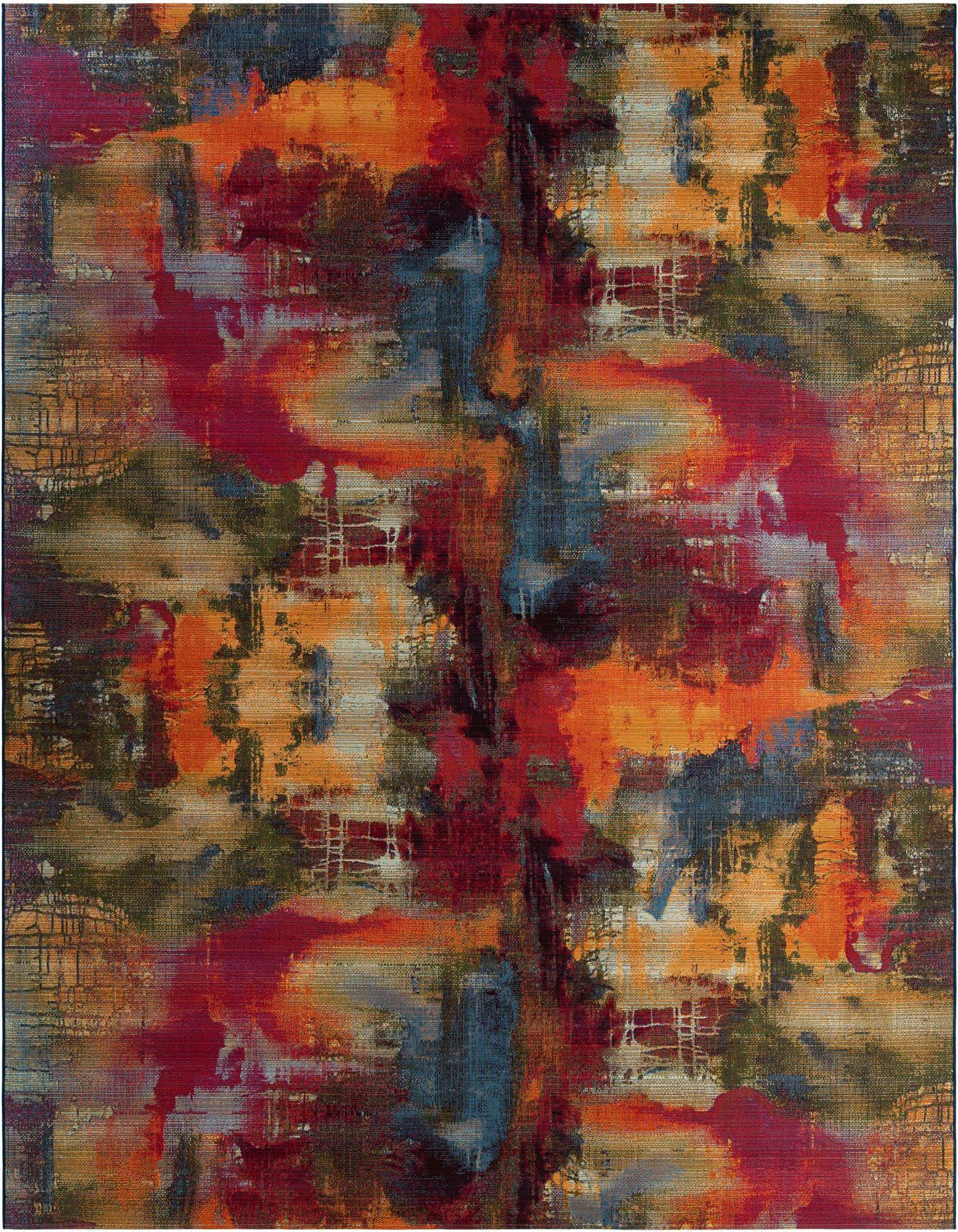 Primary image of  10' x 13'  Washable Modern Indoor / Outdoor Rug