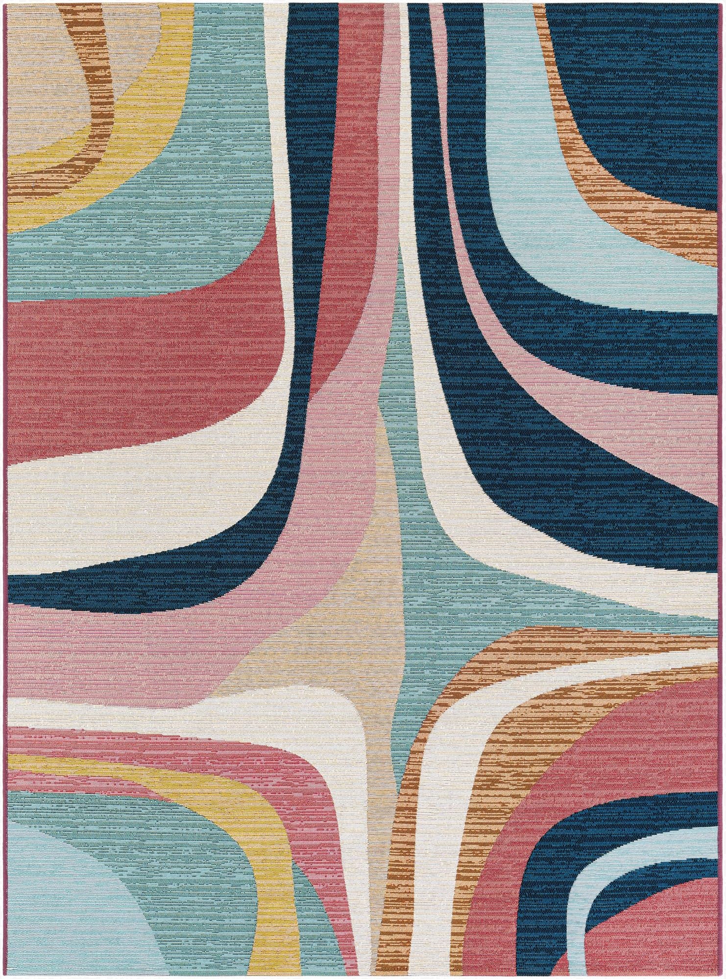  5' x 7'  Washable Modern Indoor / Outdoor Rug