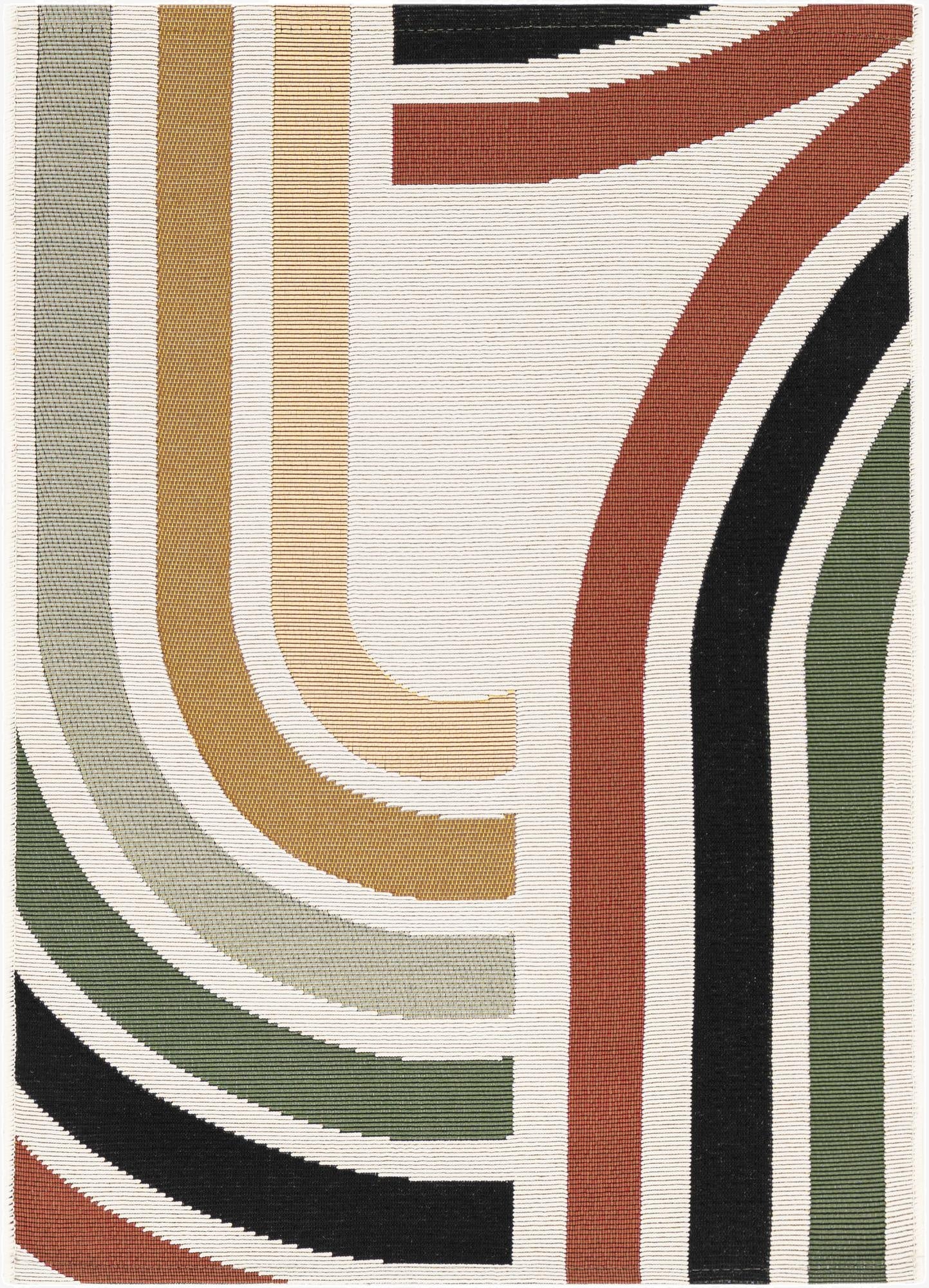  2' x 3'  Washable Modern Indoor / Outdoor Rug