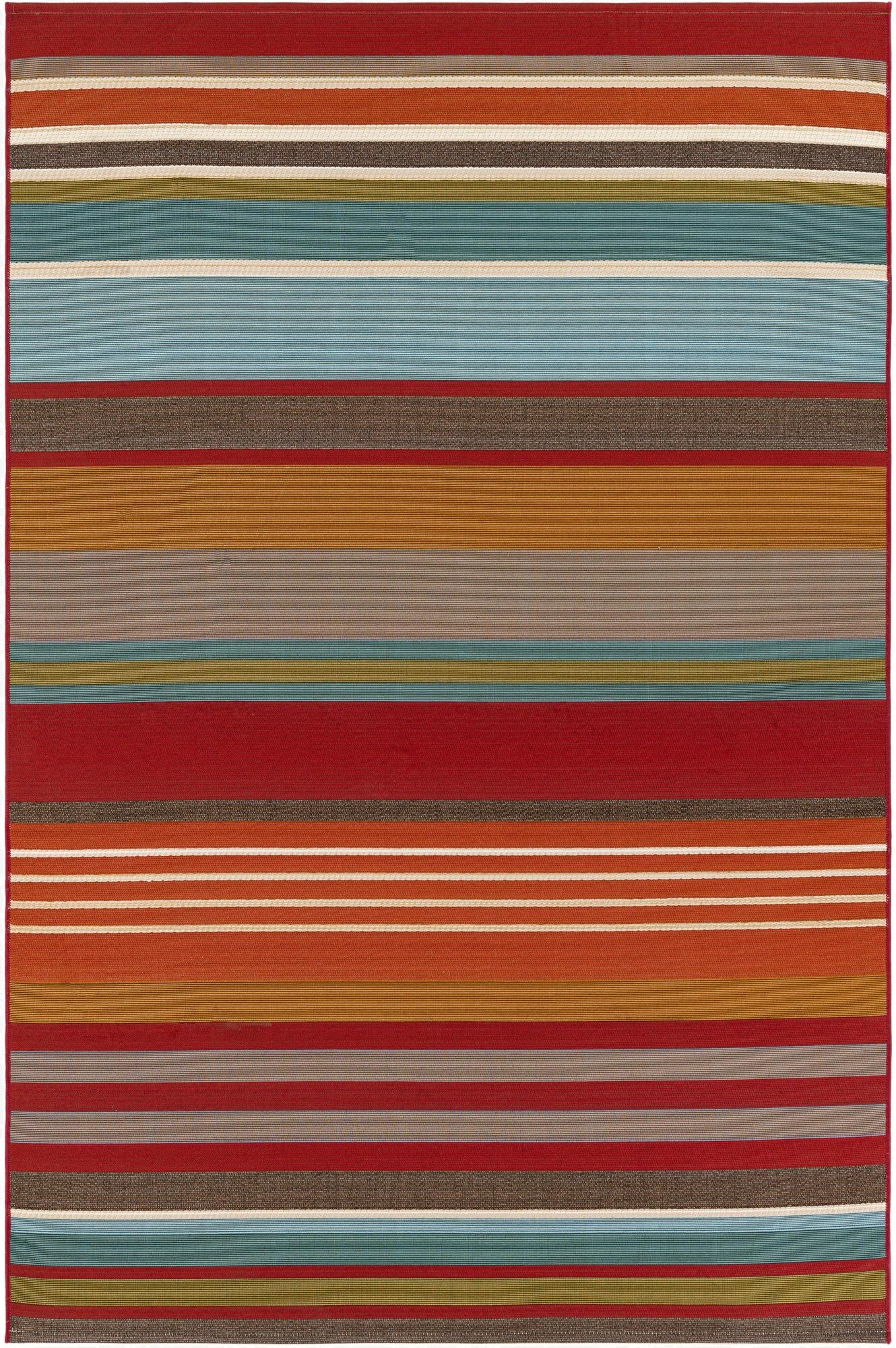  5' 3 x 8'  Washable Modern Indoor / Outdoor Rug