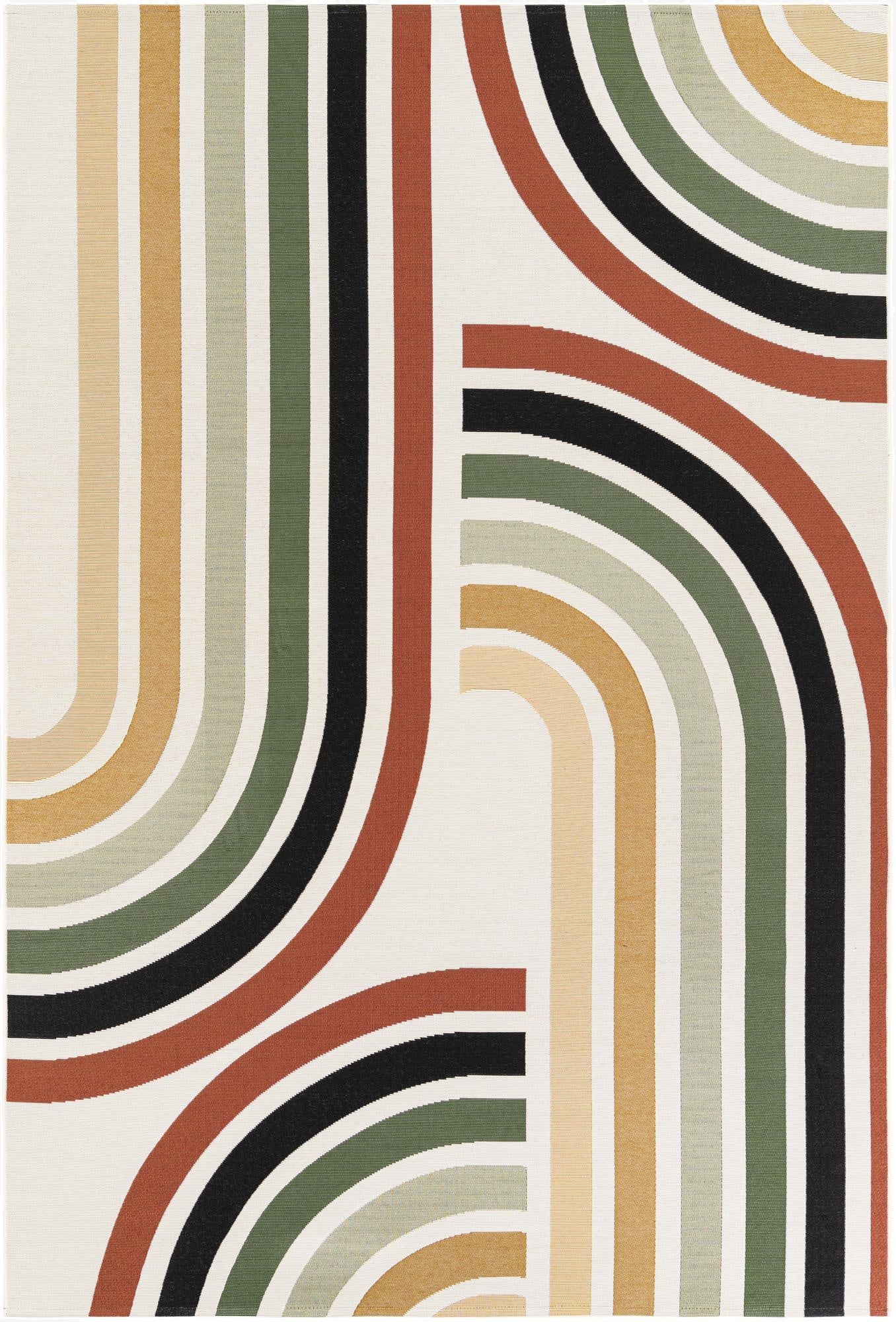  6' x 9'  Washable Modern Indoor / Outdoor Rug