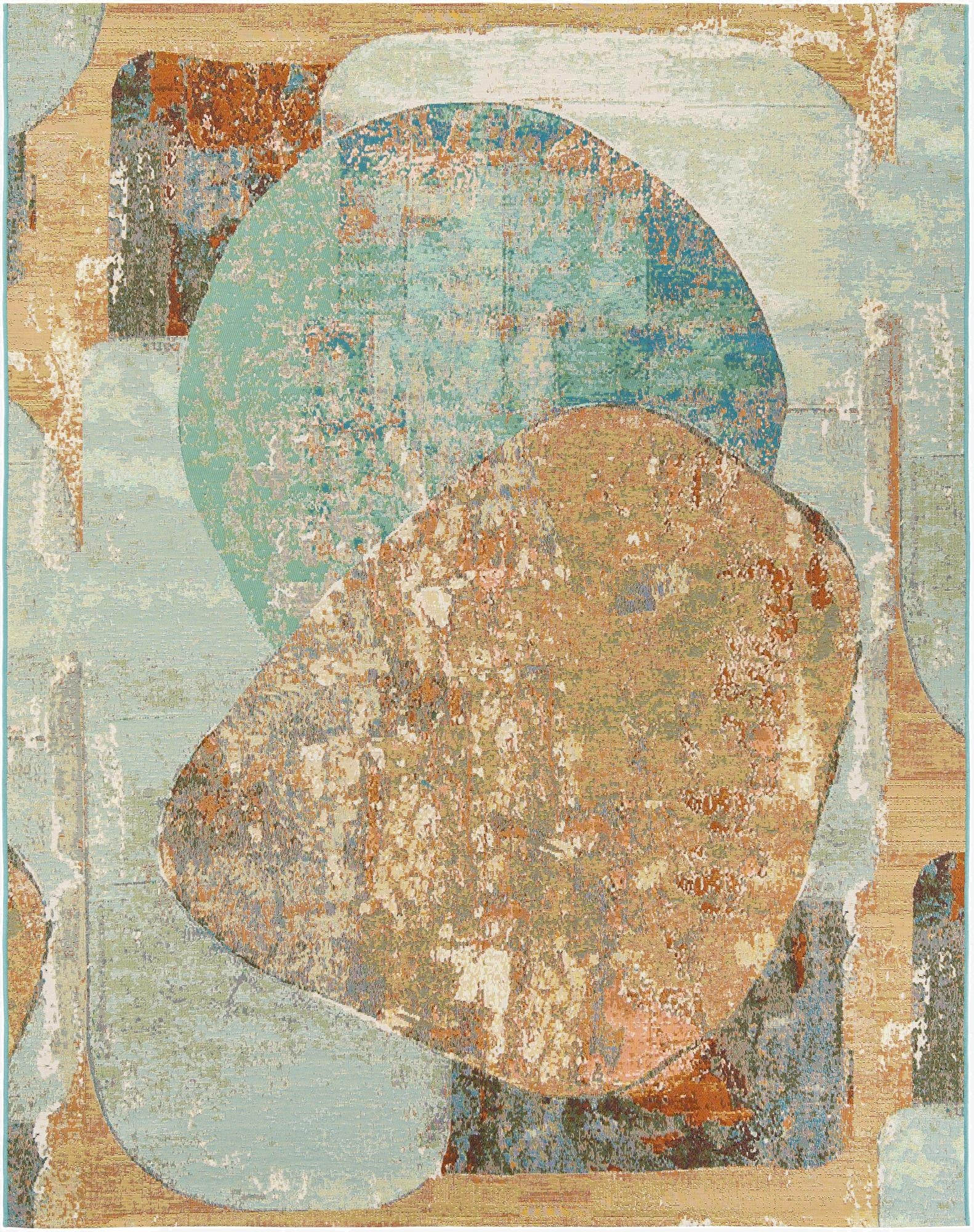  7' 10 x 10'  Washable Modern Indoor / Outdoor Rug