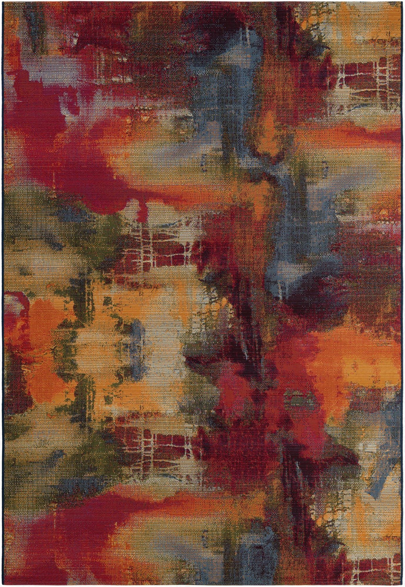  6' x 9'  Washable Modern Indoor / Outdoor Rug