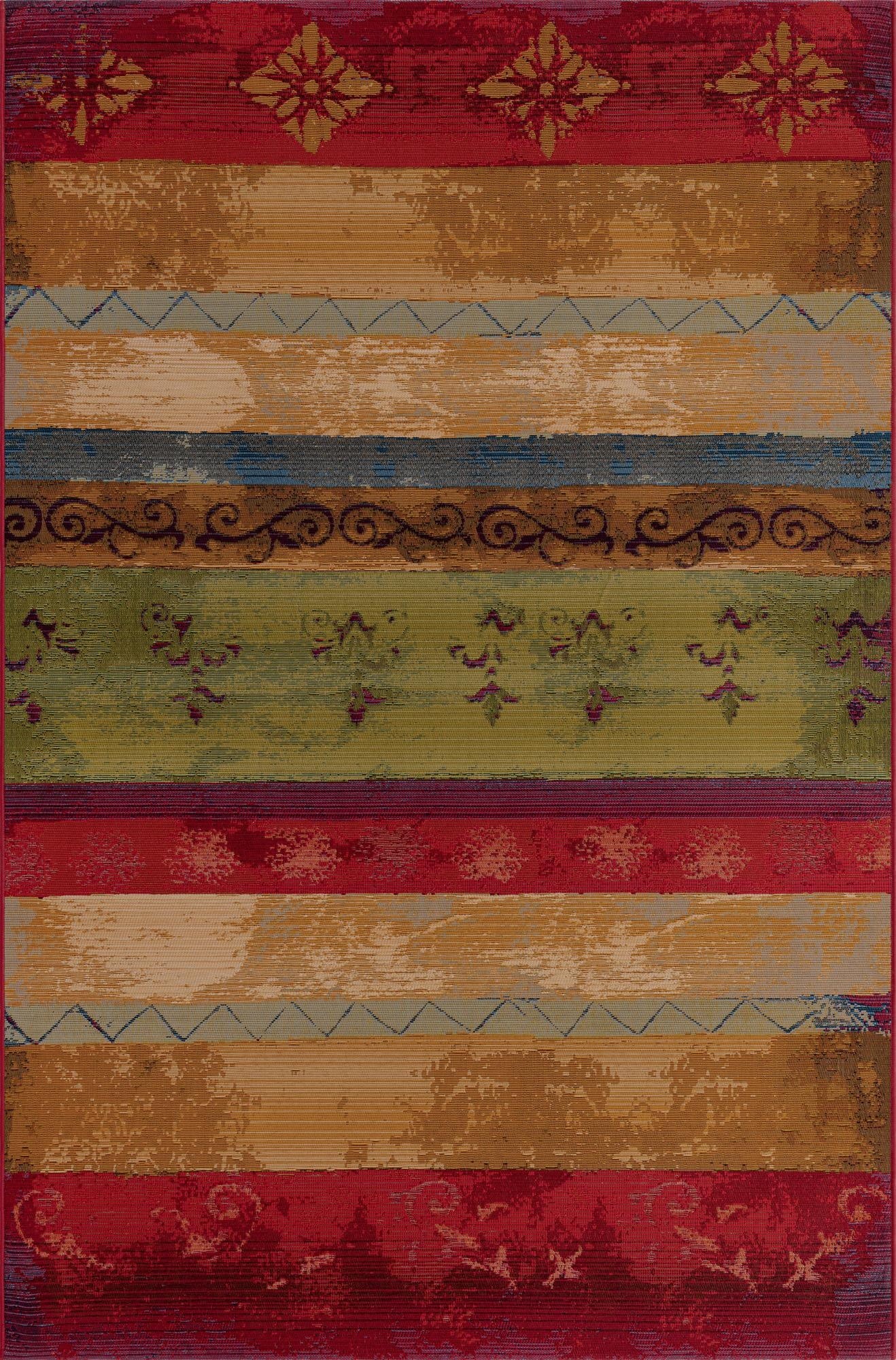  5' 3 x 8'  Washable Modern Indoor / Outdoor Rug