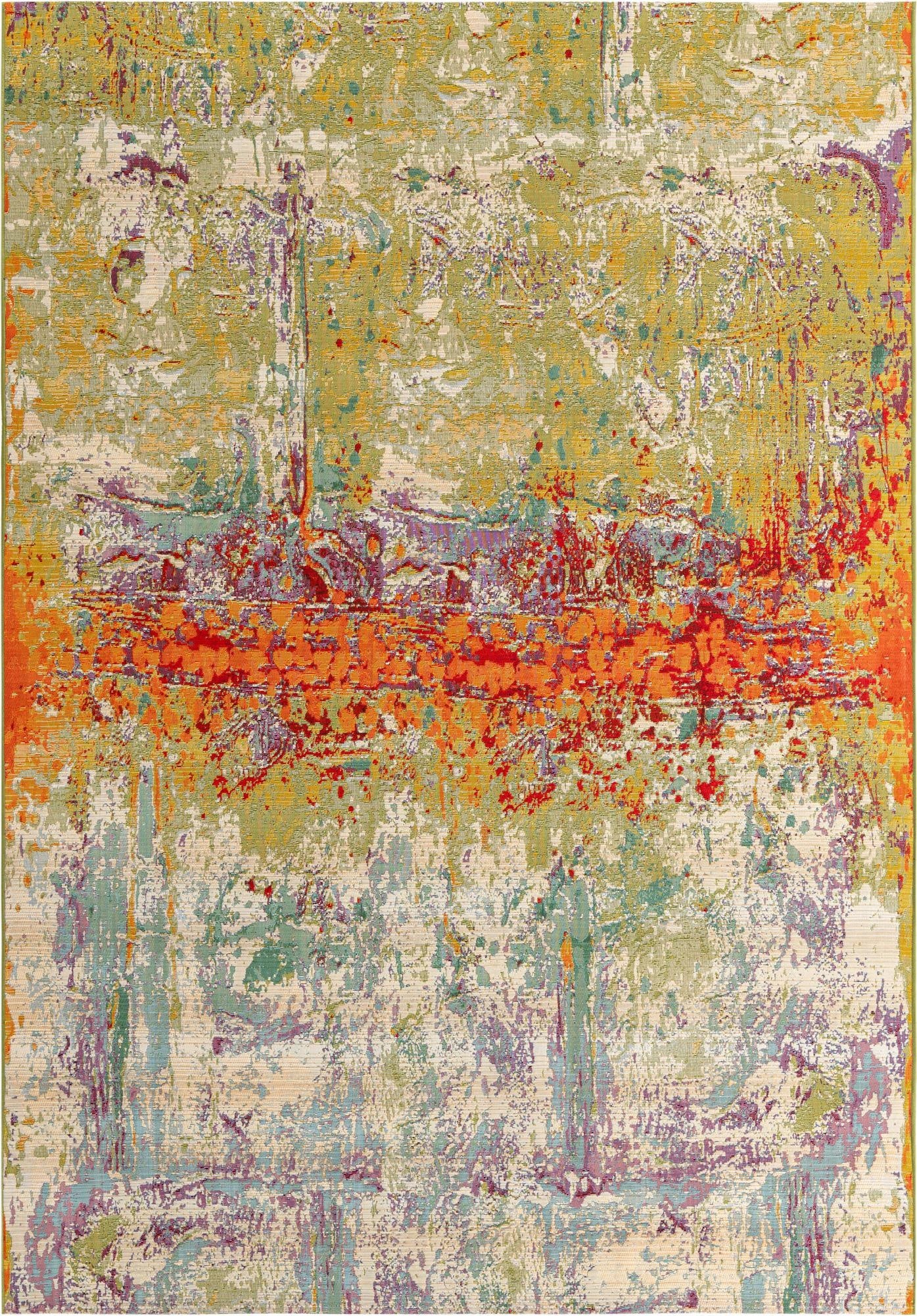  7' x 10'  Washable Modern Indoor / Outdoor Rug