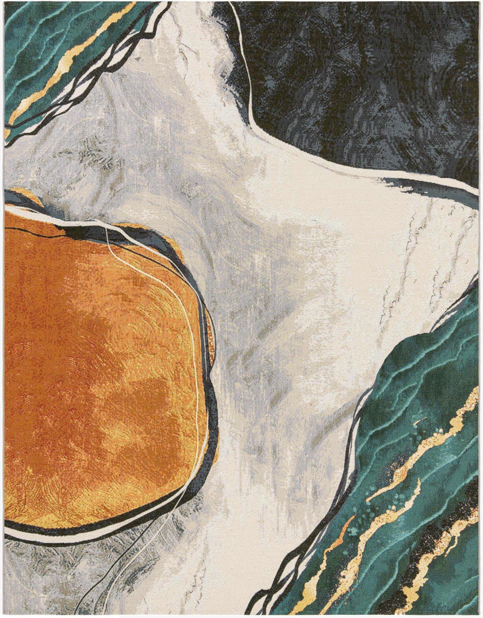  7' 10 x 10'  Washable Modern Indoor / Outdoor Rug