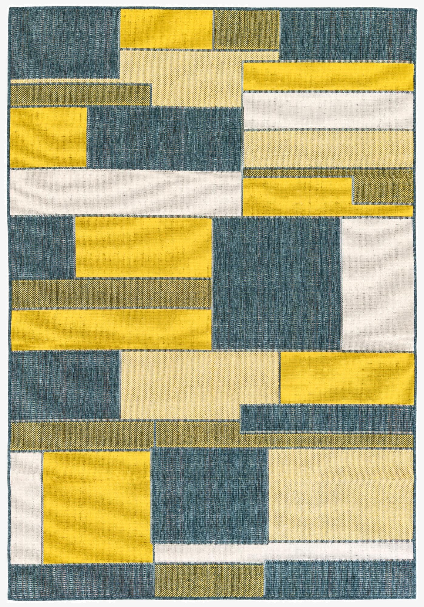  5' 3 x 7' 6  Washable Modern Indoor / Outdoor Rug