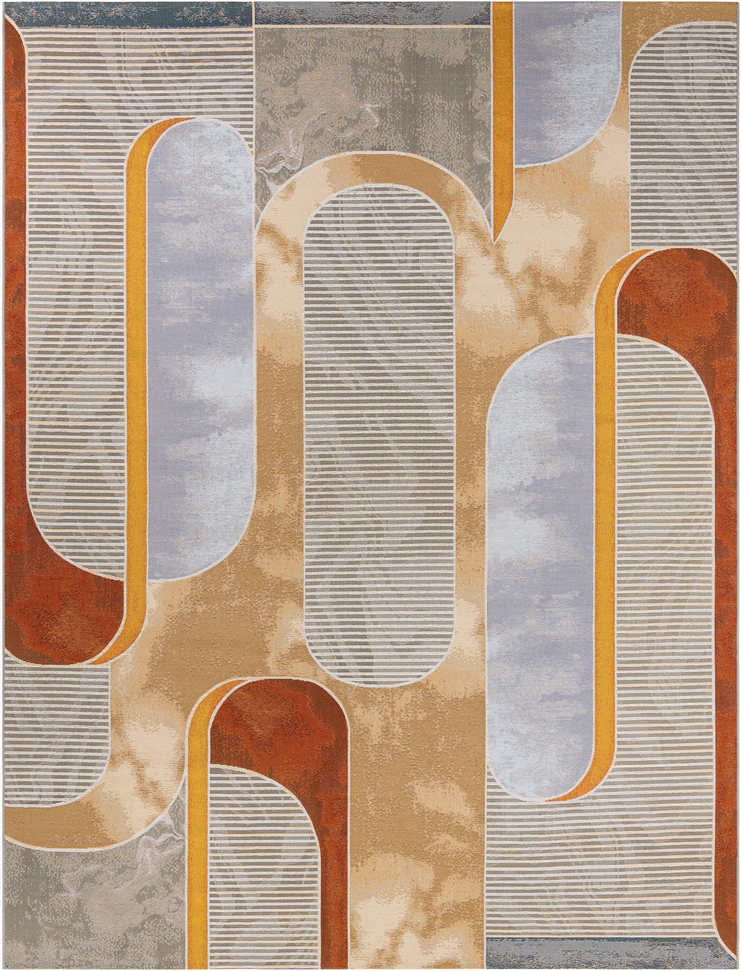  9' x 12'  Washable Modern Indoor / Outdoor Rug