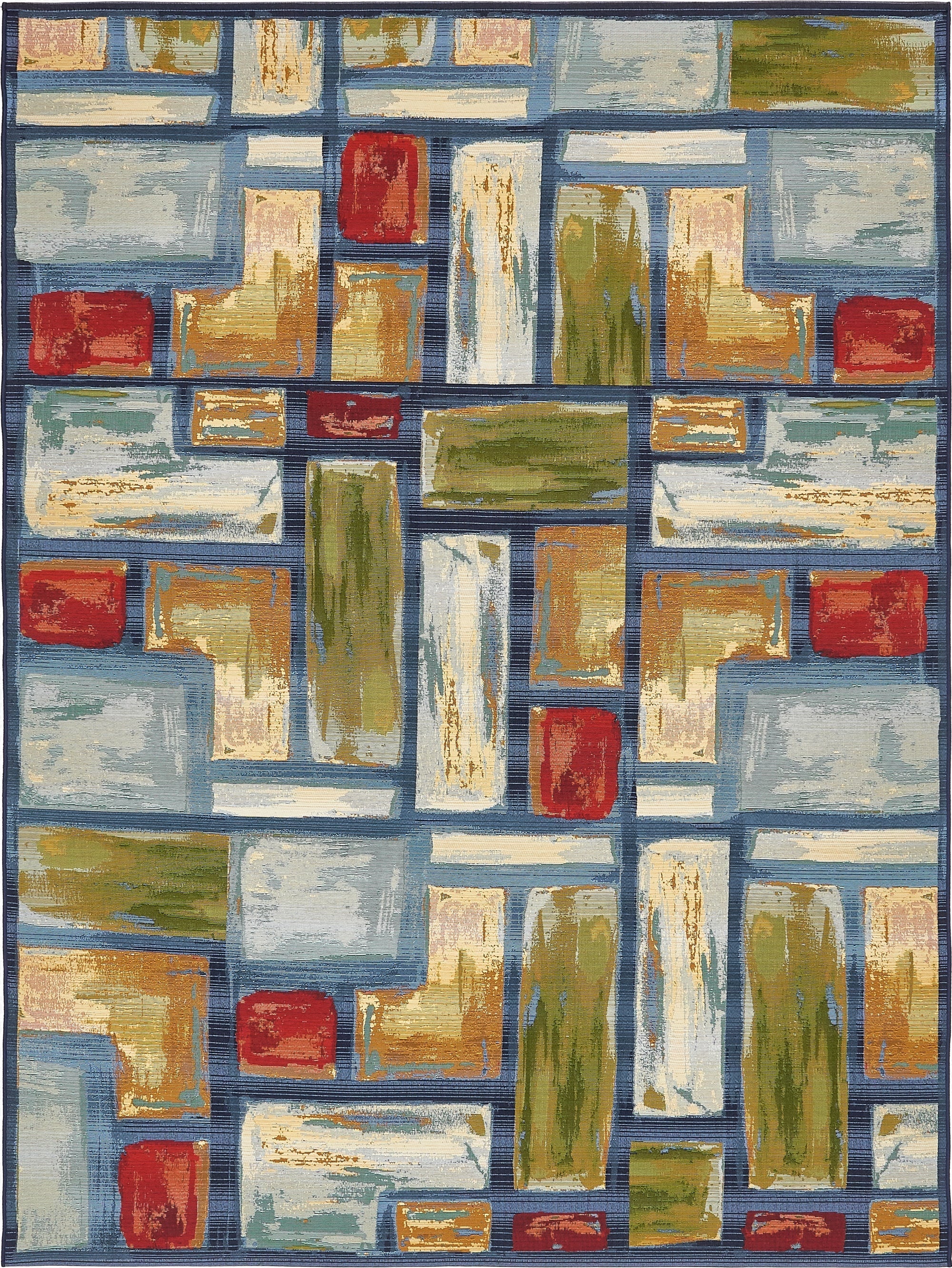  8' x 11' 4  Washable Modern Indoor / Outdoor Rug