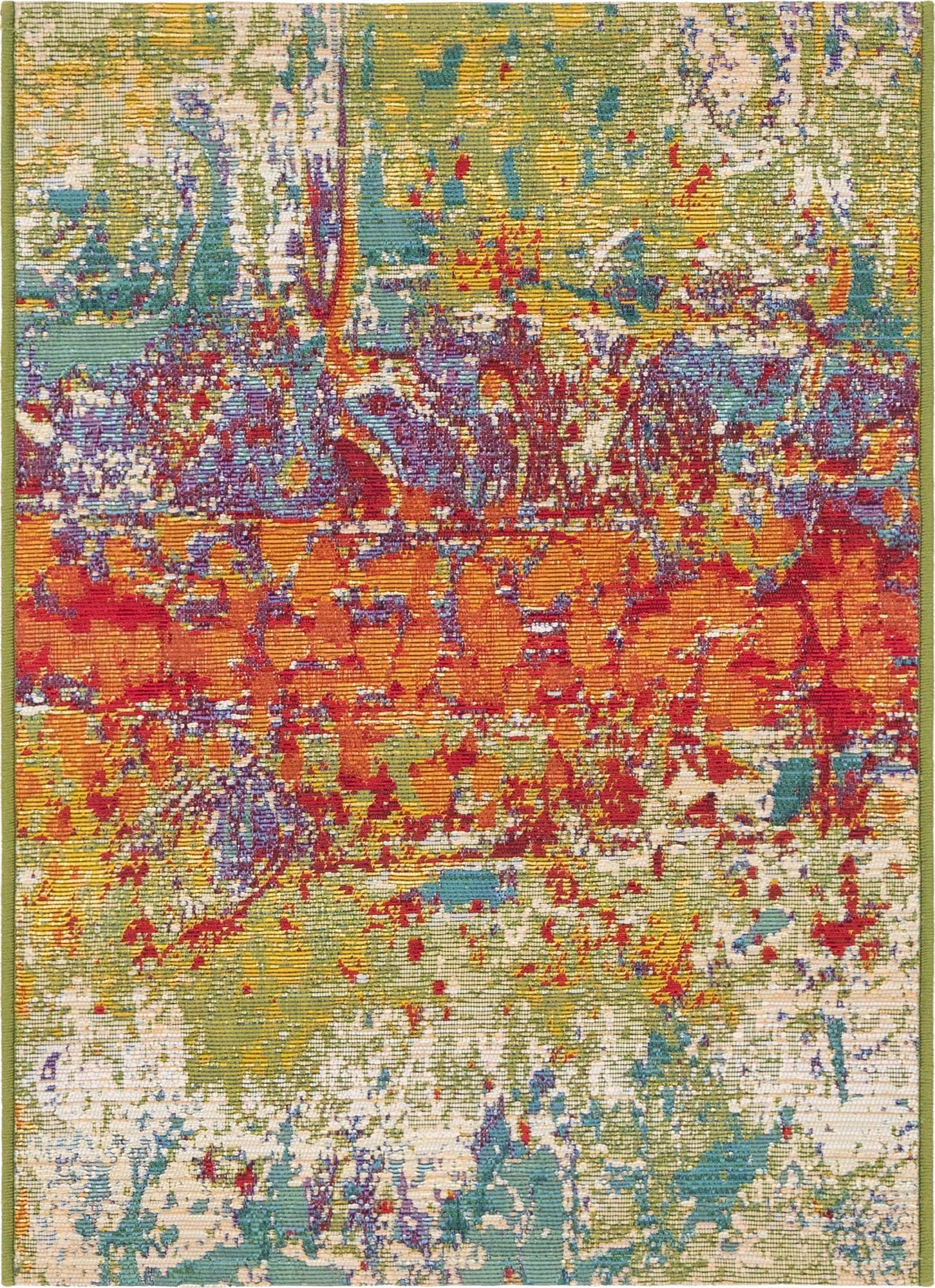  2' 2 x 3'  Washable Modern Indoor / Outdoor Rug