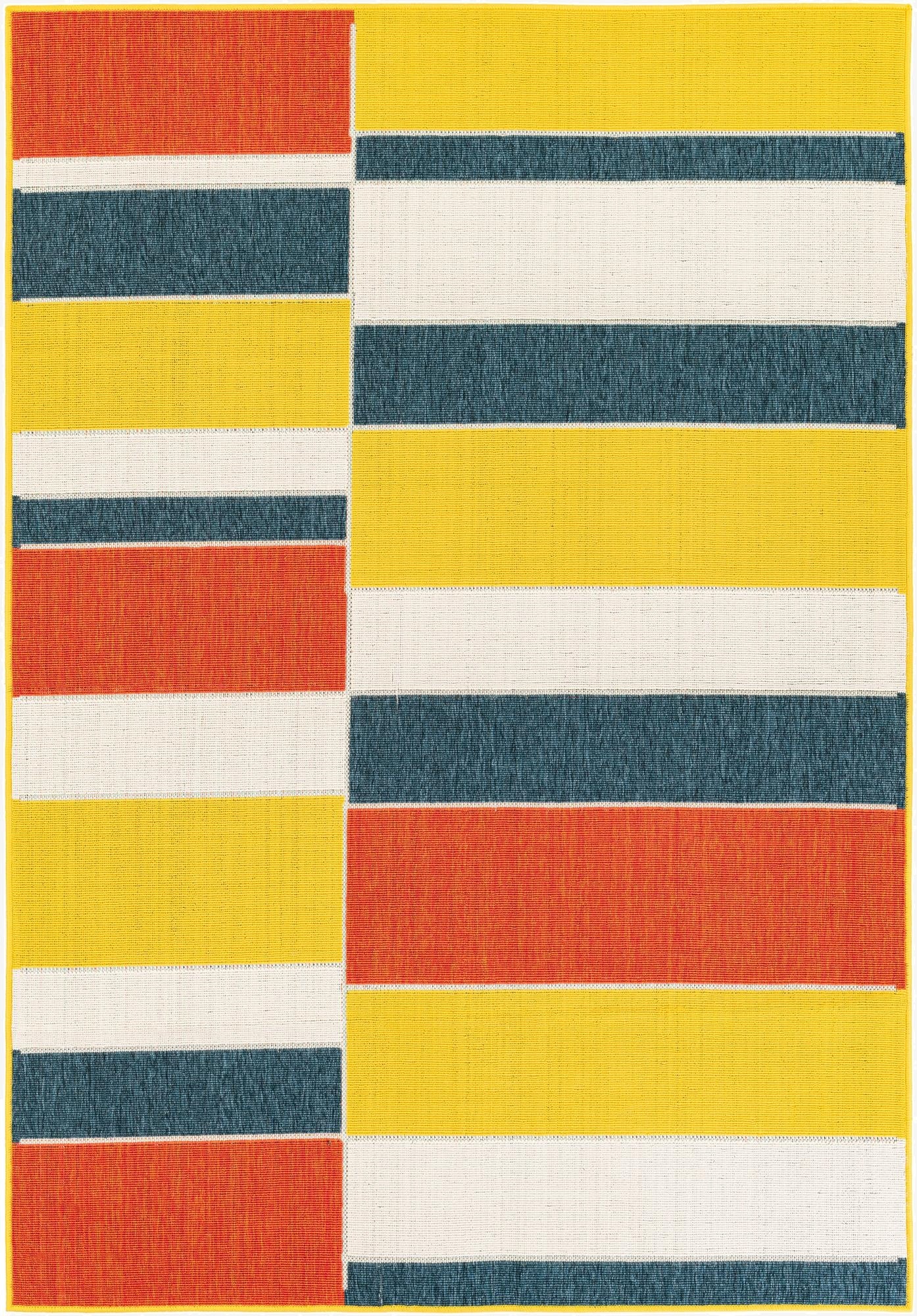  5' 3 x 7' 6  Washable Modern Indoor / Outdoor Rug