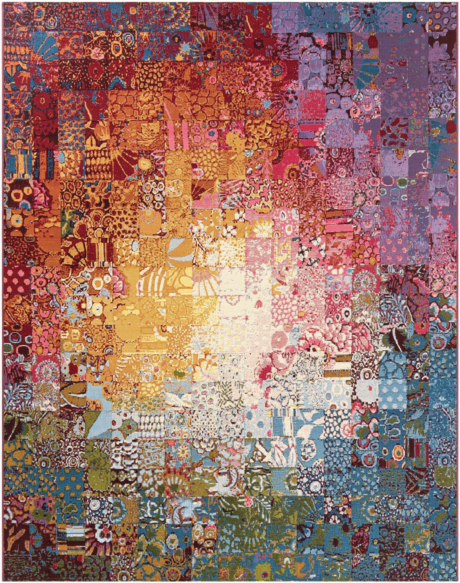  8' x 10'  Washable Modern Indoor / Outdoor Rug