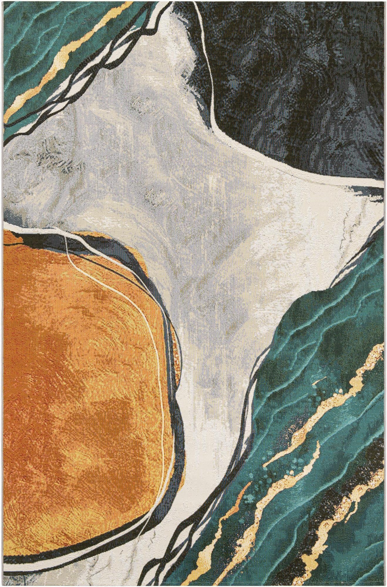  6' 1 x 9'  Washable Modern Indoor / Outdoor Rug