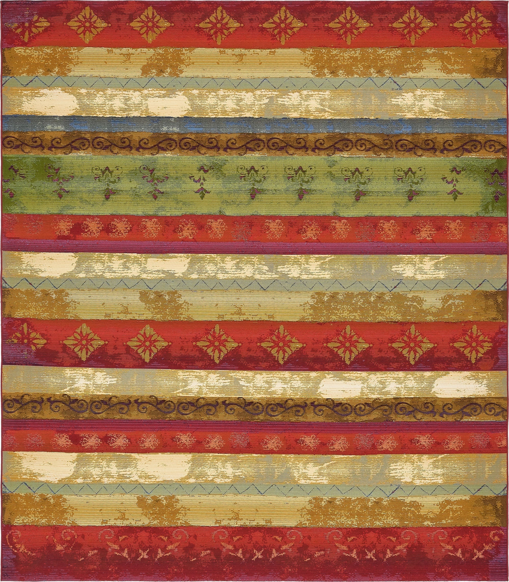  10' x 12' 2  Washable Modern Indoor / Outdoor Rug