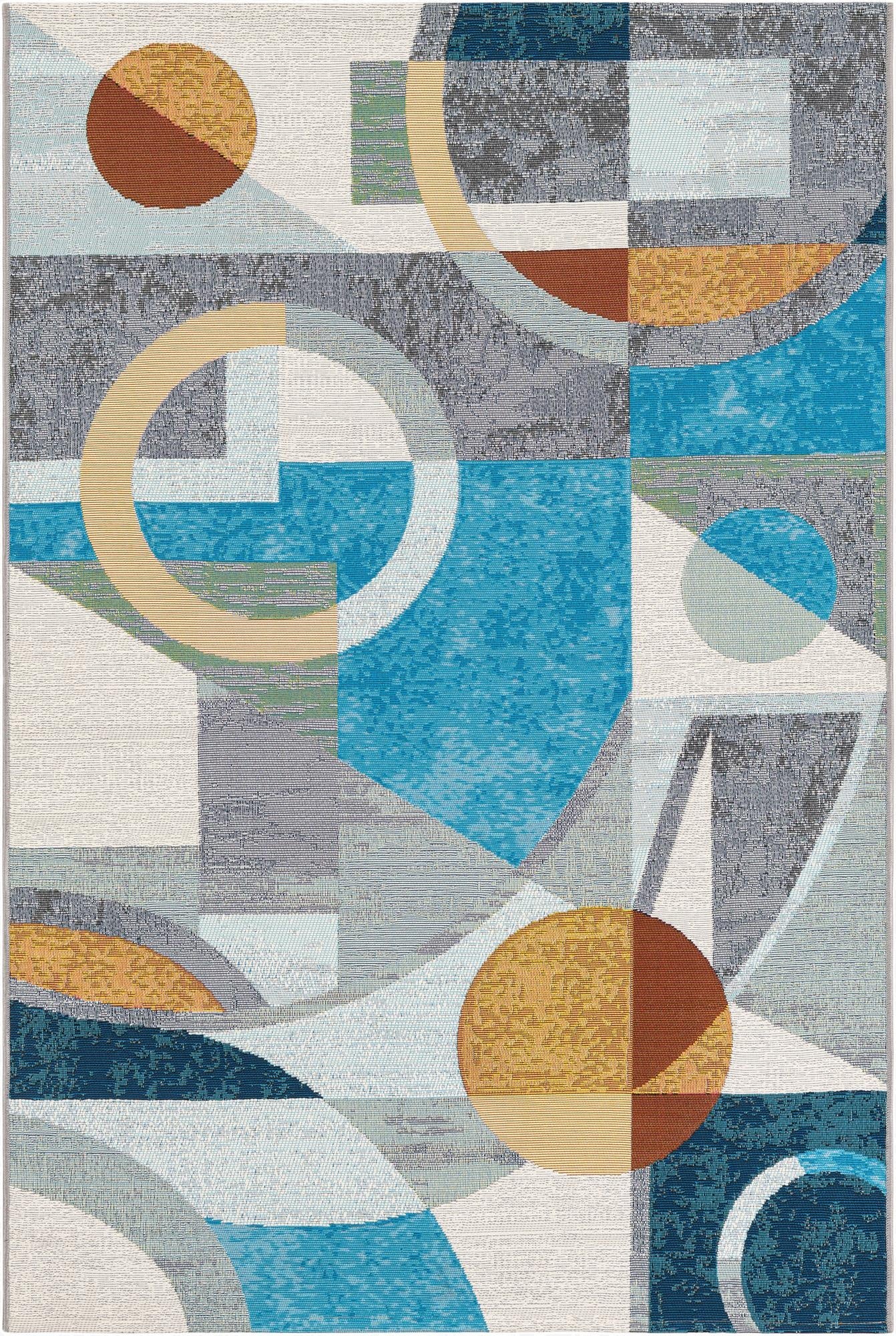  4' 1 x 6' 1  Washable Modern Indoor / Outdoor Rug