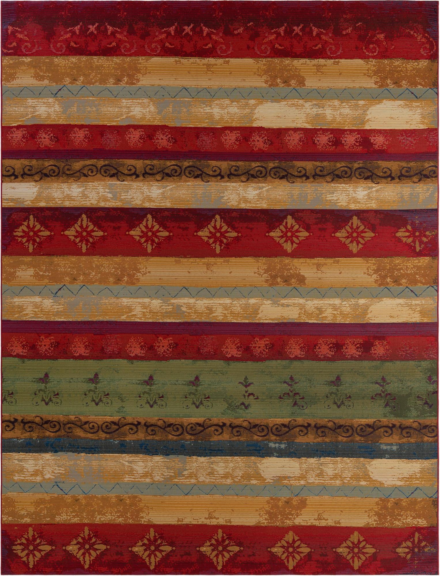  9' x 12'  Washable Modern Indoor / Outdoor Rug