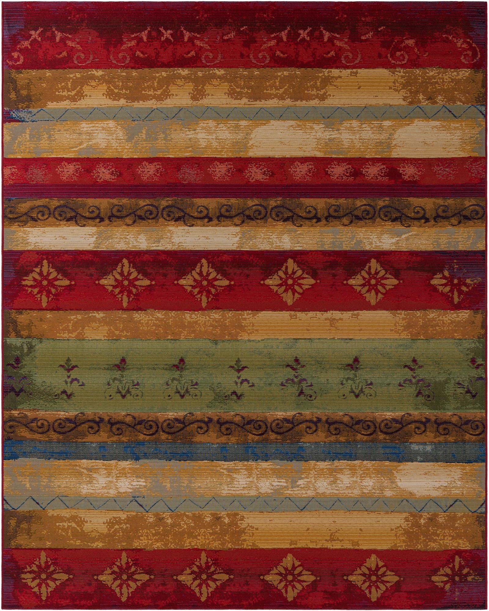  7' 10 x 10'  Washable Modern Indoor / Outdoor Rug