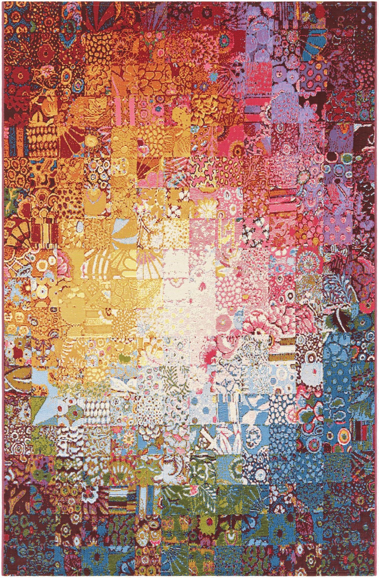  5' x 8'  Washable Modern Indoor / Outdoor Rug