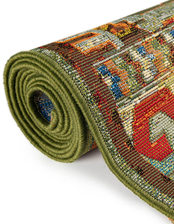 Detail image of  7' 10 x 10'  Washable Southwestern Indoor / Outdoor Rug